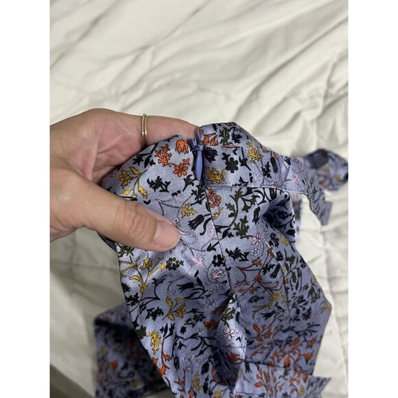 Elliette Floral Mini Skirt With Side Ties Silk Blend Size 2 - Picture 8 of 13